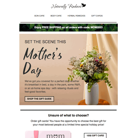 Mother's Day Natural Gift Guide & Card